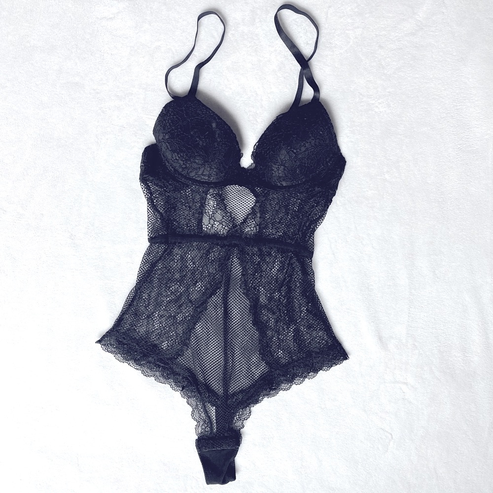 Sexy Black Lace Bodysuit